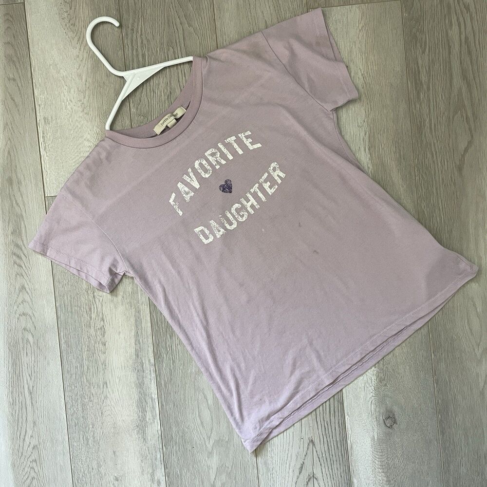 Favorite Daughter Tshirt crewneck short sleeve boxy womens Purple (large) casual
